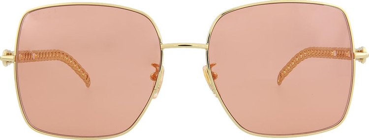 Gucci Square Frame Sunglasses 'Gold/Orange'