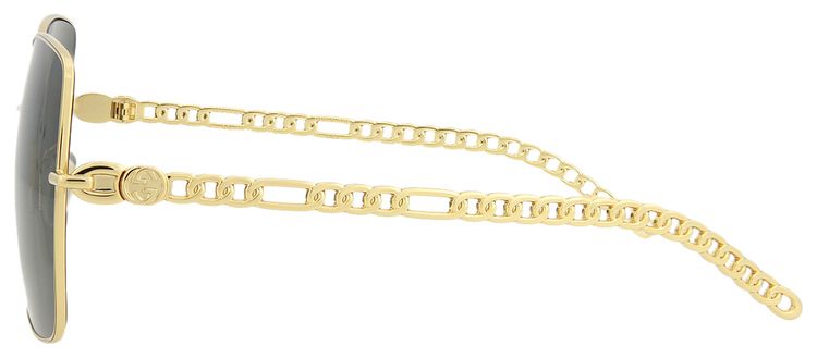 Gucci Square Frame Sunglasses GoldGrey