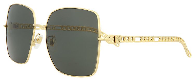 Gucci Square Frame Sunglasses GoldGrey