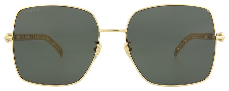 Gucci Square Frame Sunglasses GoldGrey
