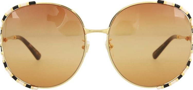 Gucci Round Sunglasses GoldOrange