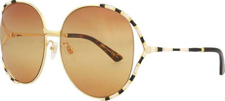 Gucci Round Sunglasses GoldOrange