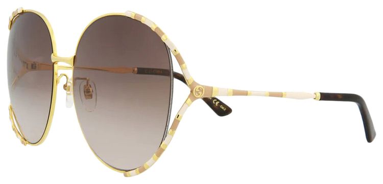 Gucci Round Sunglasses GoldBrown