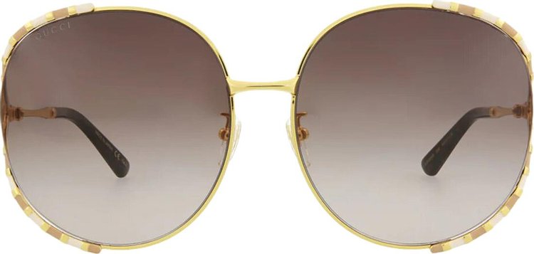 Gucci Round Sunglasses 'Gold/Brown'