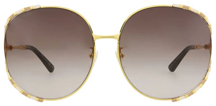 Gucci Round Sunglasses GoldBrown