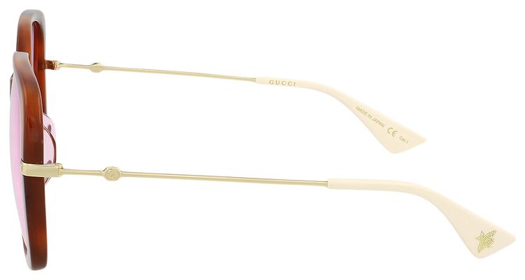 Gucci Square Frame Sunglasses HavanaGoldPink