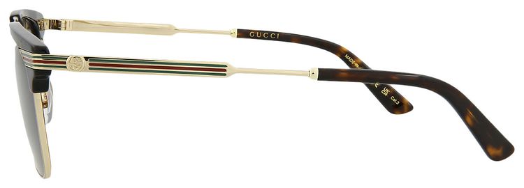 Gucci Square Frame Sunglasses BlackGoldGrey