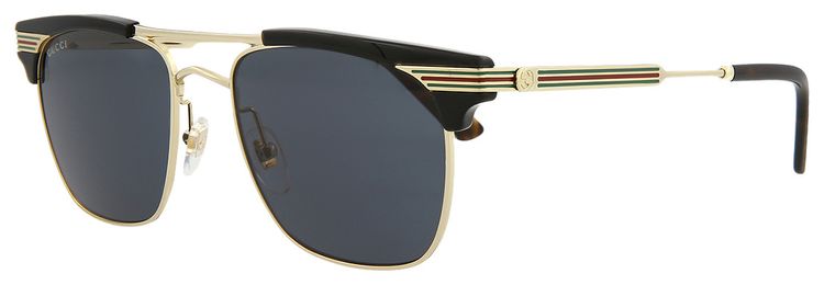 Gucci Square Frame Sunglasses BlackGoldGrey