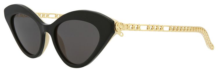 Gucci Cat Eye Sunglasses BlackGoldGrey
