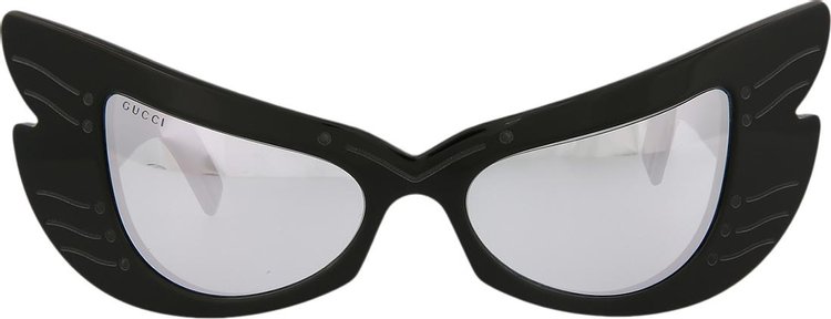 Gucci Cat Eye Sunglasses 'Black/Silver'