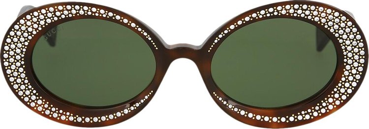 Gucci Round Frame Sunglasses 'Havana Green'