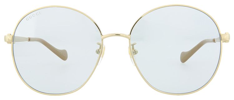 Gucci Round Frame Sunglasses 'Gold/Light Blue'