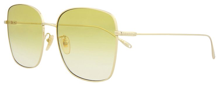 Gucci Oversized Square Frame Sunglasses GoldYellow