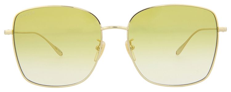 Gucci Oversized Square Frame Sunglasses GoldYellow