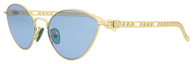 Gucci Cat Eye Sunglasses GoldBlue