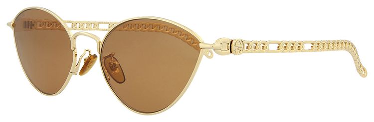Gucci Cat Eye Sunglasses GoldBrown