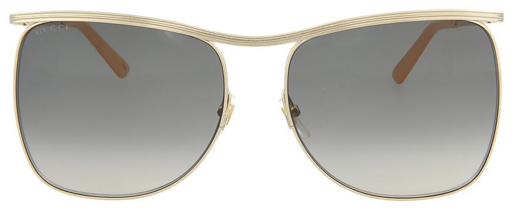 Gucci Square Frame Sunglasses GoldGrey