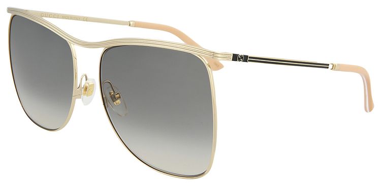 Gucci Square Frame Sunglasses GoldGrey