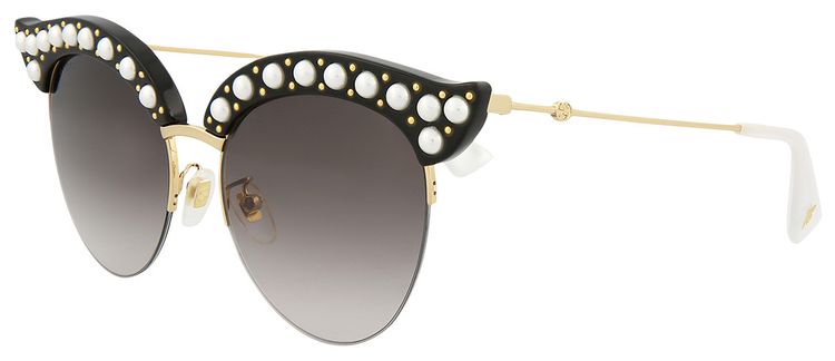 Gucci Cat Eye Sunglasses BlackGoldGrey