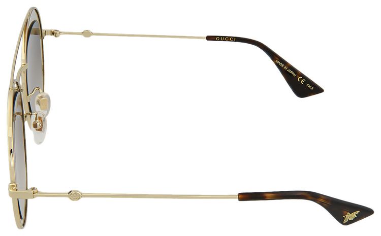 Gucci Round Sunglasses GoldBrown