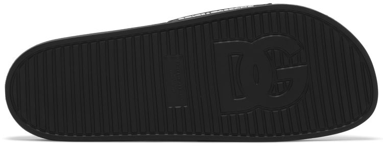 Dolce  Gabbana Slides DG Logo   Black White