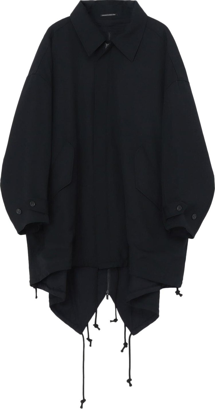 Yohji Yamamoto Backside Layered Mods Coat 'Black'