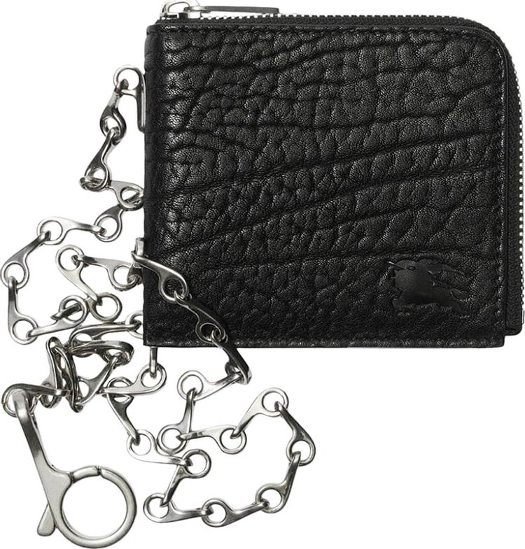 Burberry Leather Chain Wallet Black