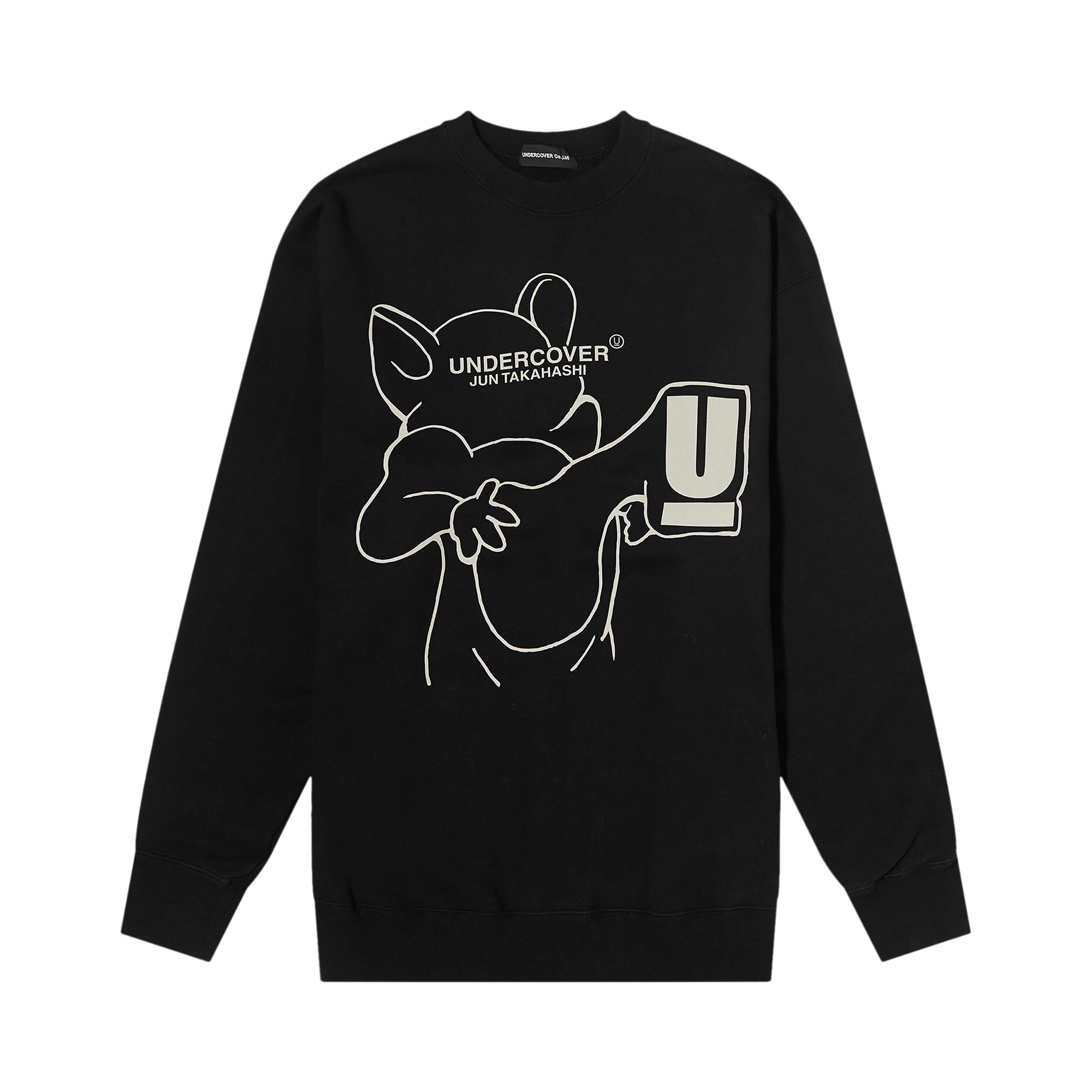Buy Undercover Flocked Sweatshirt 'Black' - UC2C1895 BLAC | GOAT
