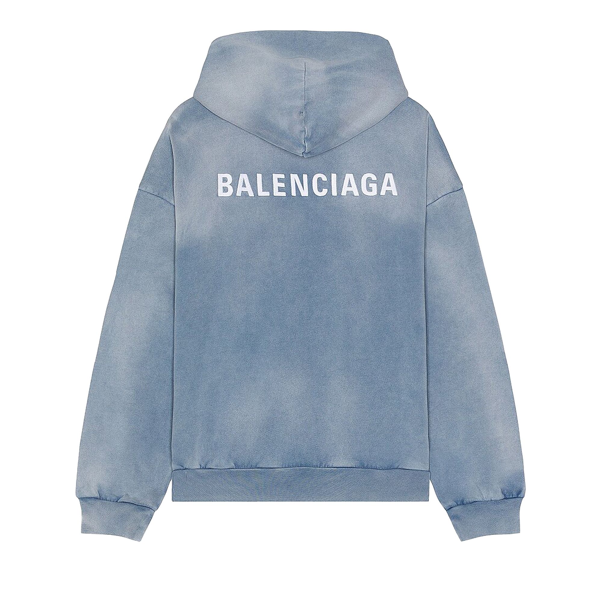 Buy Balenciaga Medium Fit Hoodie Blue 767877 TPVK2 4313 GOAT AU