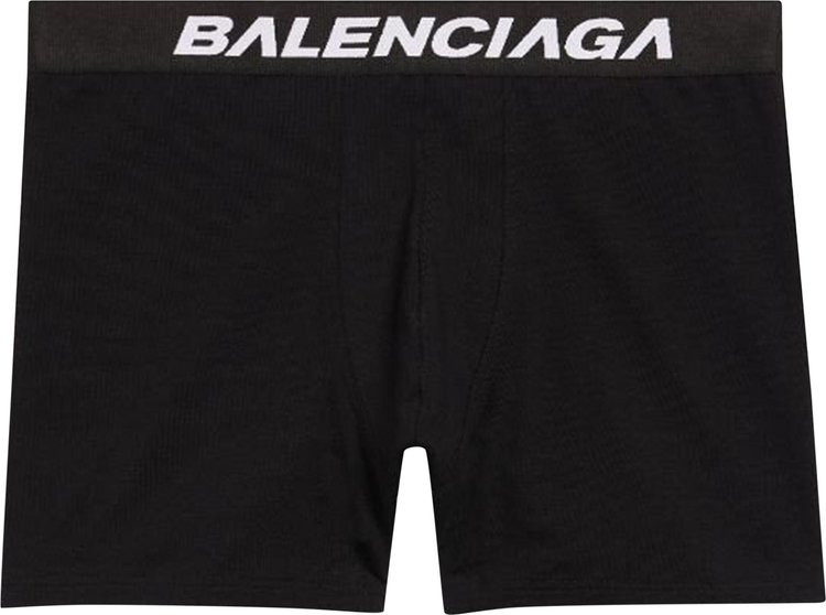 Balenciaga Racer Logo Waistband Boxer Briefs 'Black'