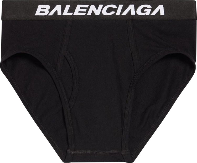 Balenciaga Racer Logo Waistband Briefs 'Black'