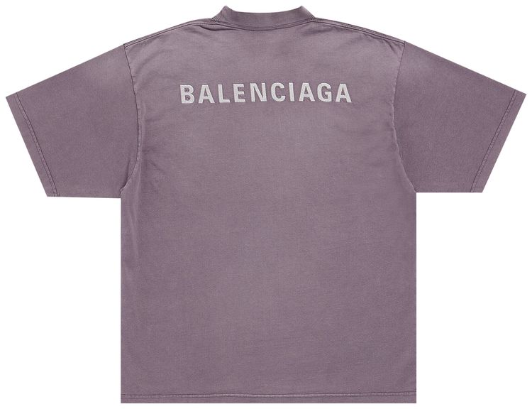 Balenciaga Medium Fit T Shirt Purple