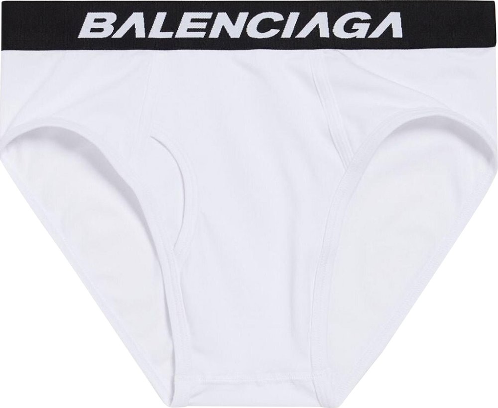 Buy Balenciaga Racer Logo Waistband Briefs 'White' - 766943 4B7B2 9060 ...