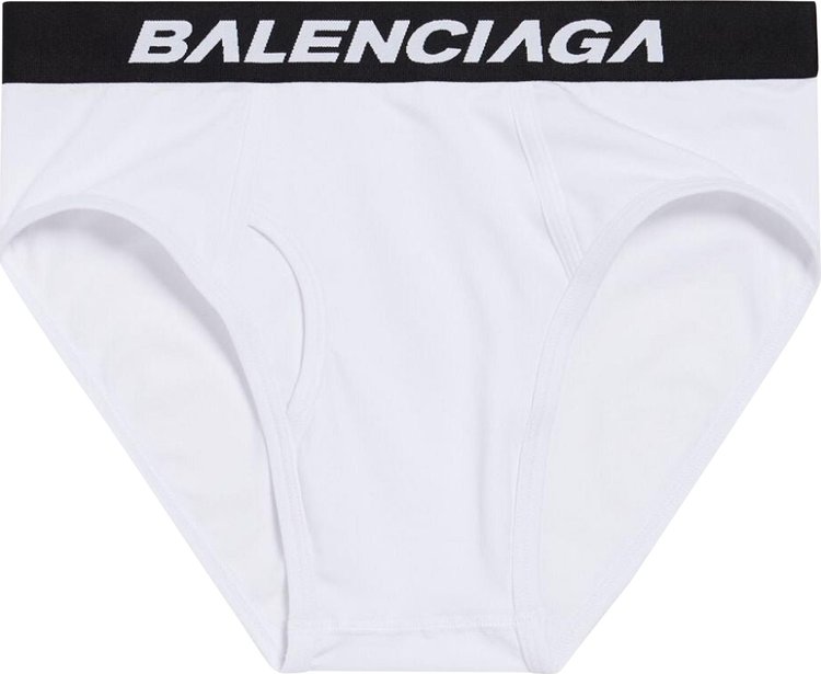 Balenciaga Racer Logo Waistband Briefs 'White'