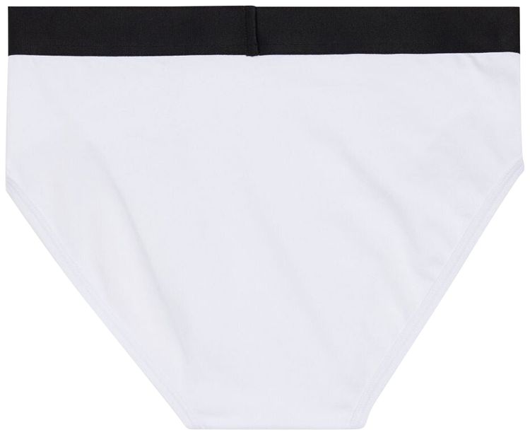 Balenciaga Racer Logo Waistband Briefs White