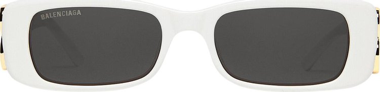 Balenciaga Dynasty Rectangle Sunglasses 'White'