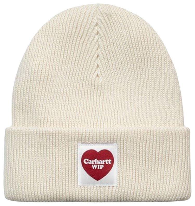 Carhartt WIP Heart Beanie White