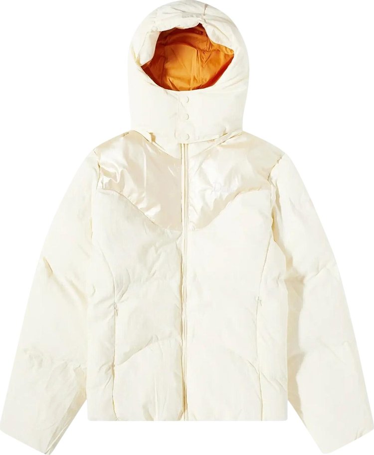 Dime Contrast Puffer Jacket Off White