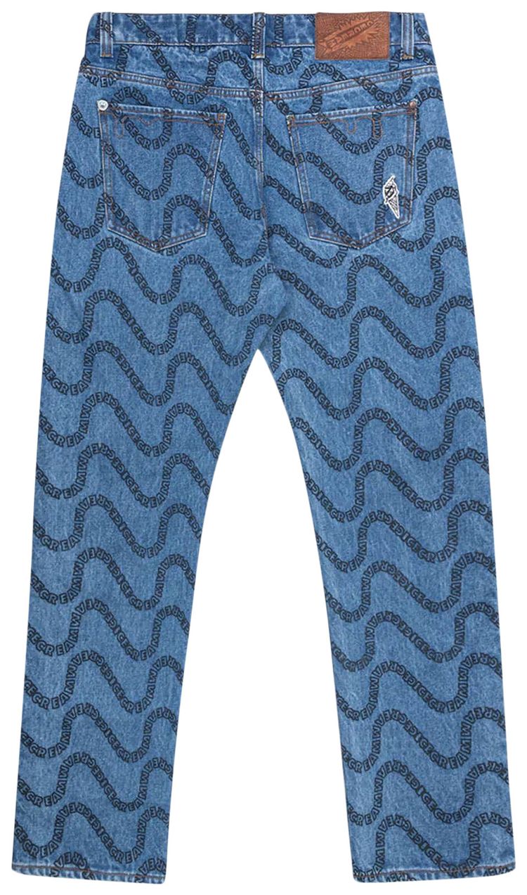 Icecream Drip Jeans Blue