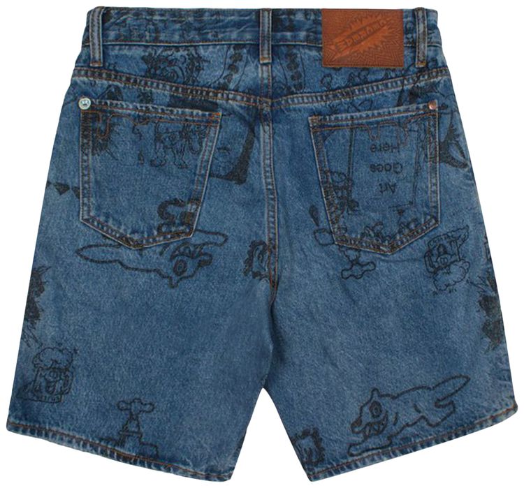 Icecream Sun Out Jean Shorts Blue