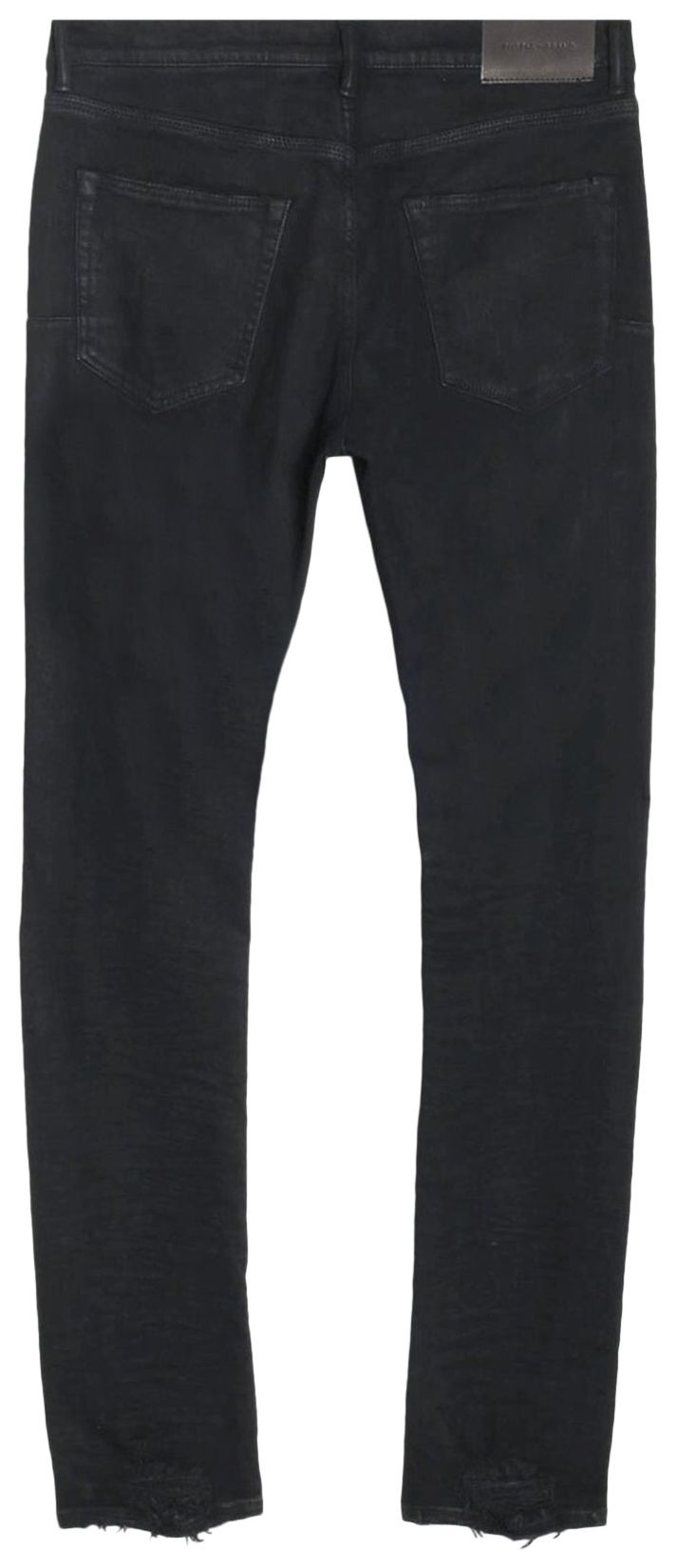 PURPLE BRAND Oil Spill Low Rise Skinny Jean Black