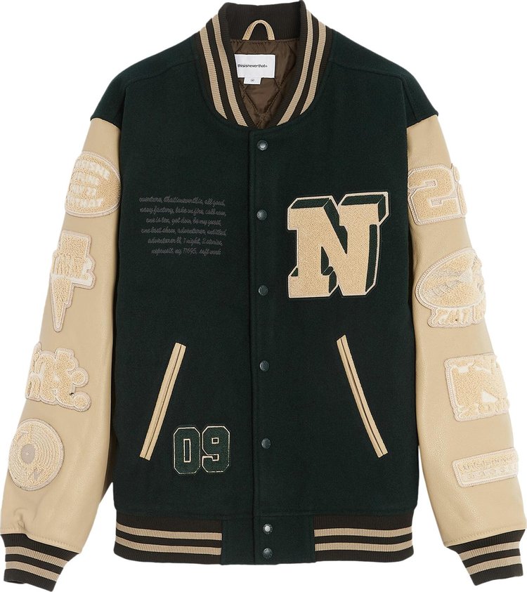 thisisneverthat Records Varsity Jacket 'Green'