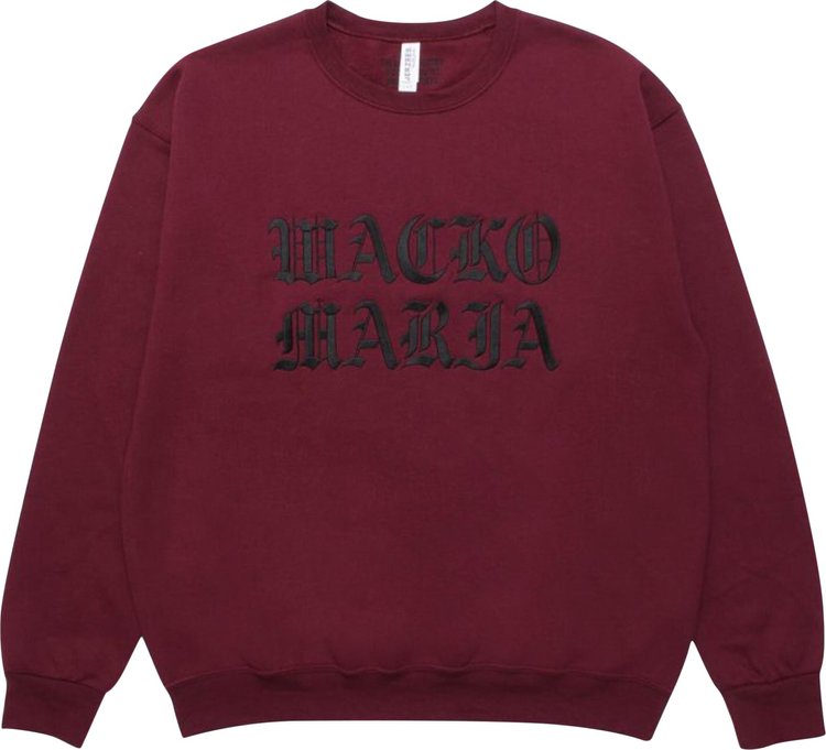 Wacko Maria Crewneck Sweatshirt (Type-1) 'Red'