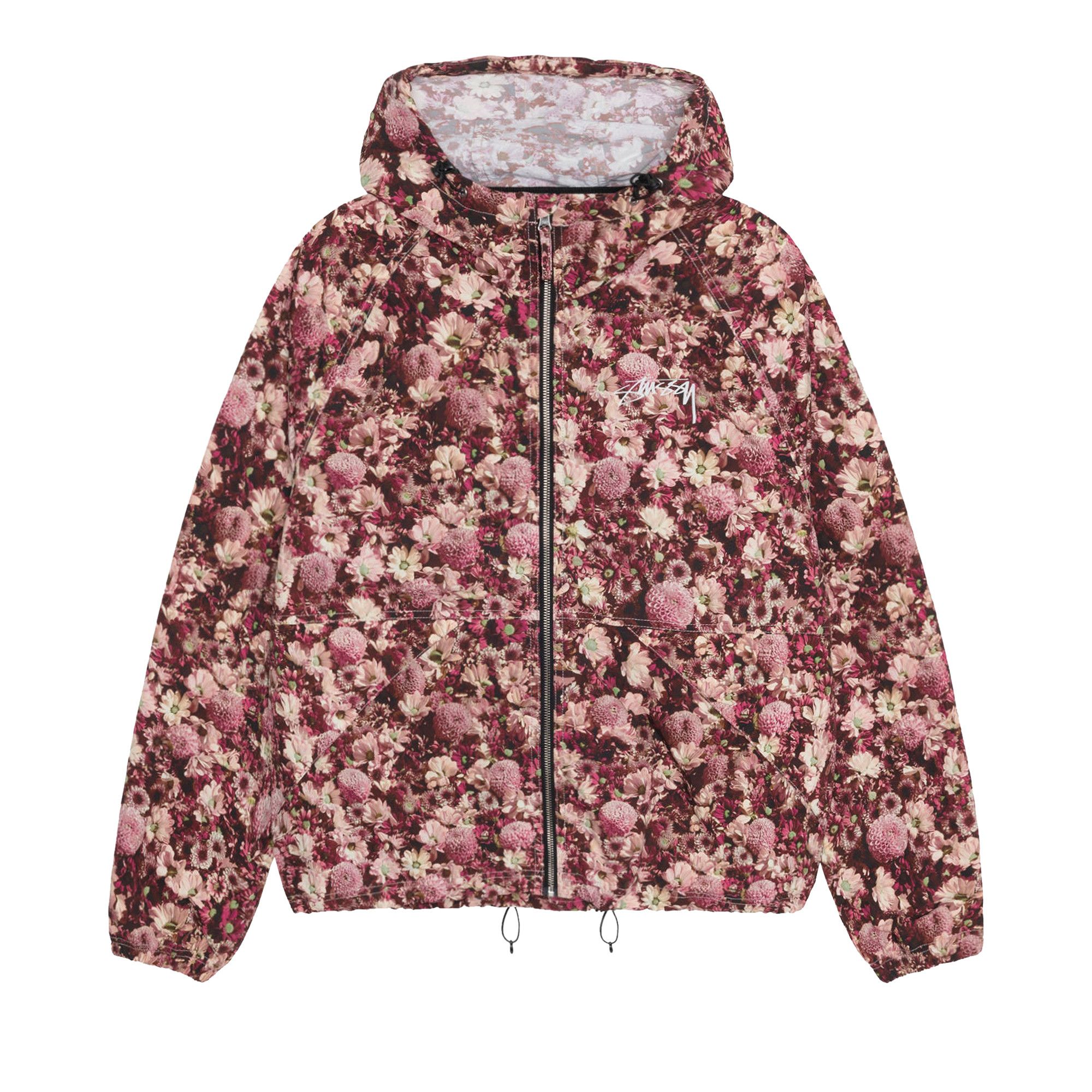 Buy Stussy Beach Shell Floral Nylon 'Maroon' - 115728 MARO