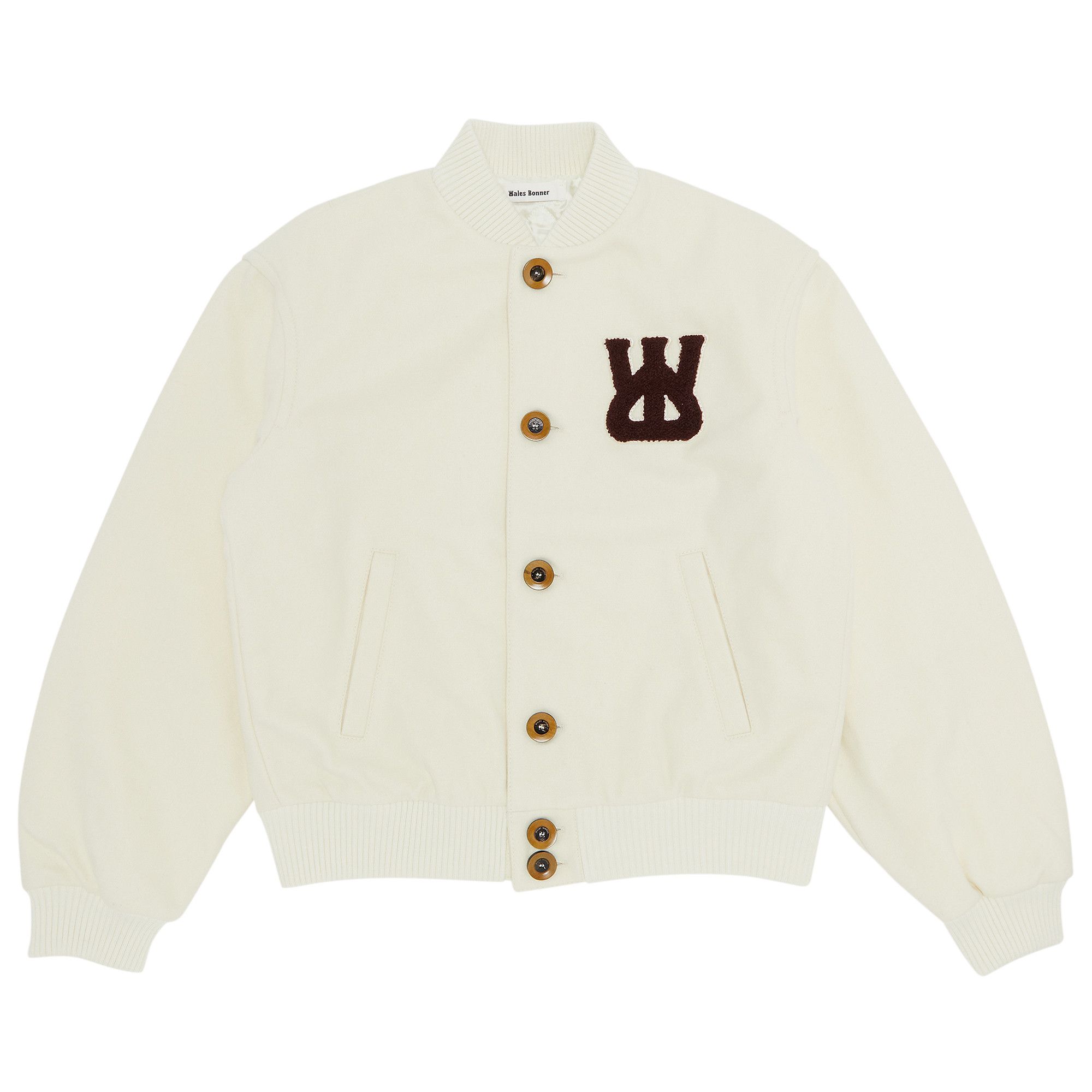 Buy Wales Bonner Sorbonne 56 Varsity Jacket 'Ivory' - WA23JA05