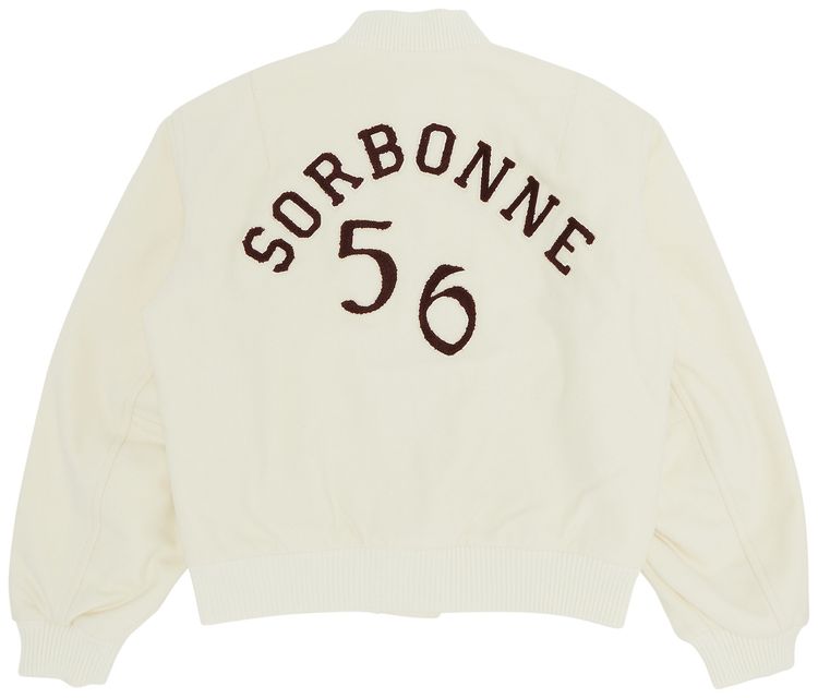Wales Bonner Sorbonne 56 Varsity Jacket Ivory