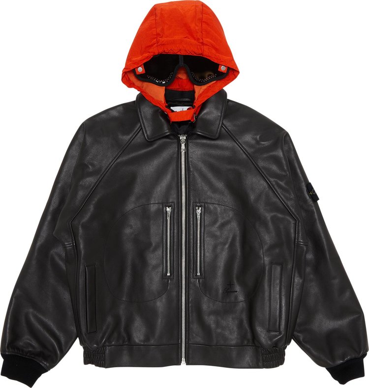 Buy Supreme x Stone Island Leather Bomber Jacket 'Black' - FW23J5 BLACK ...