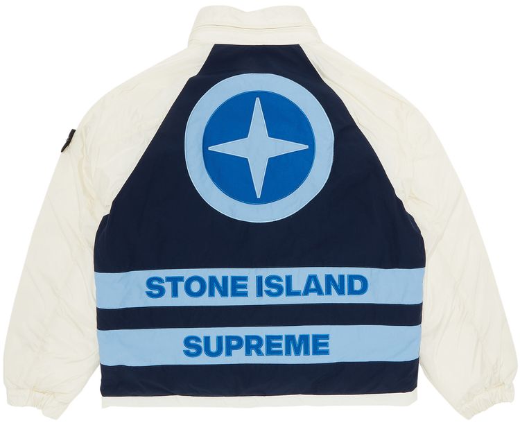 Supreme x Stone Island Reversible Down Puffer Jacket White