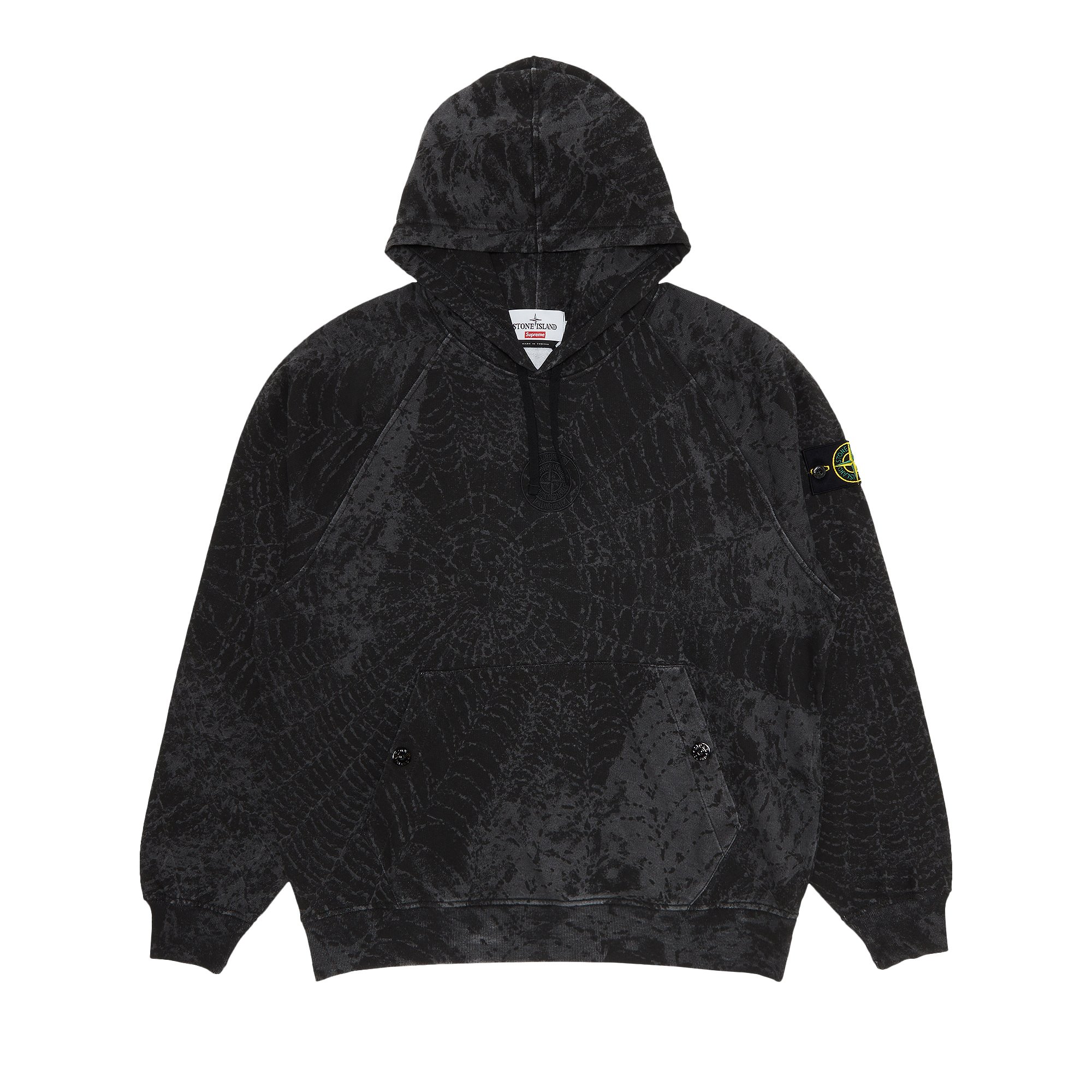 Supreme x Stone Island Hooded Sweatshirt 'Black'