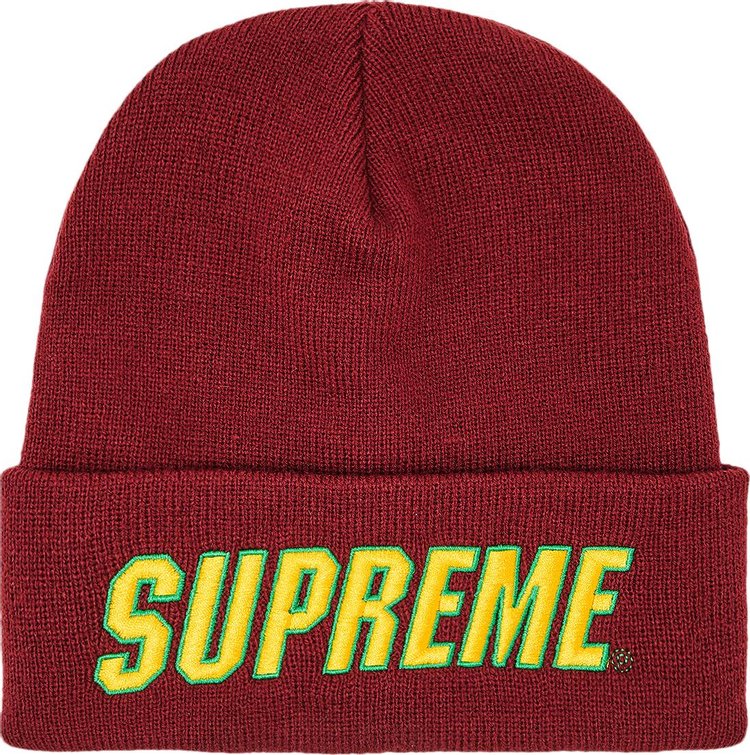 Supreme Slant Beanie Burgundy